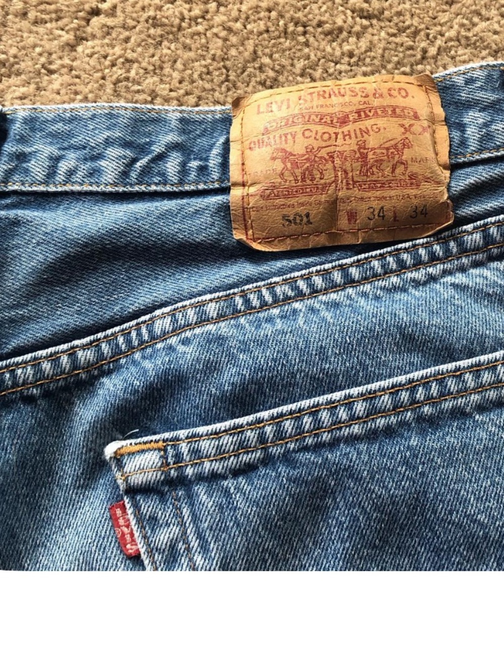 Vintage 501 Levi’s cut off denim Shorts - Picture 3 of 3